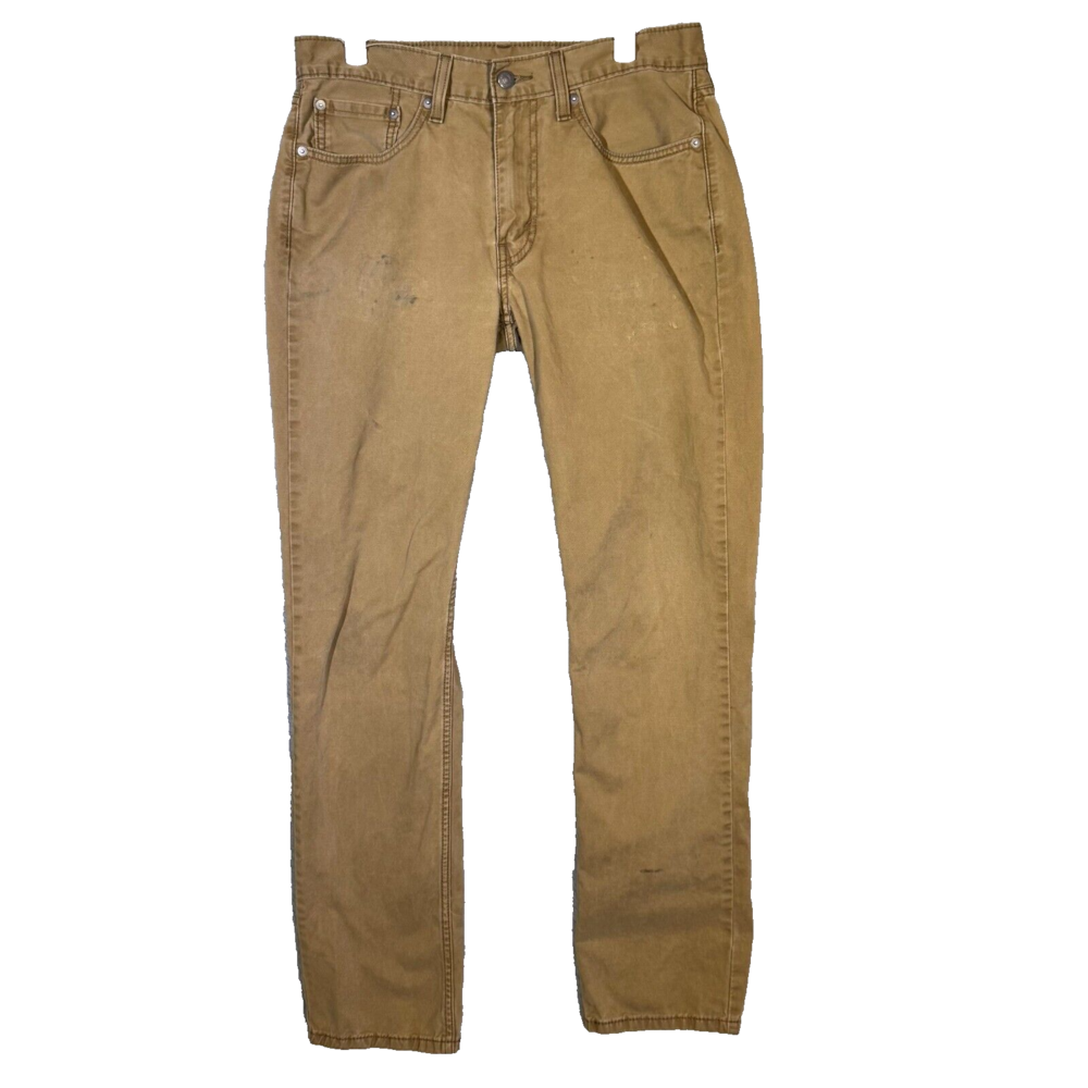 Levi's 514 Men's Jeans 32x34 Brown Straight Leg 100% Cotton Workwear
